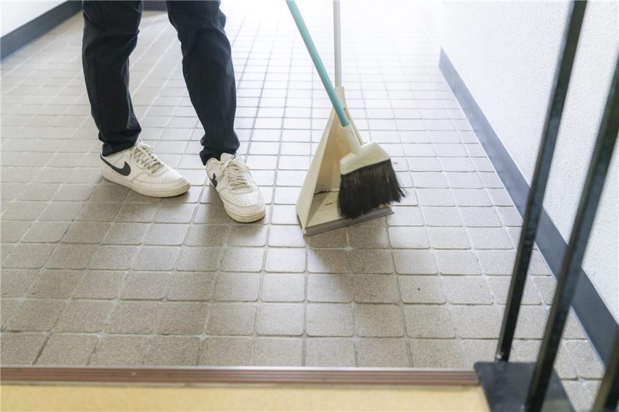管理物件清掃の様子